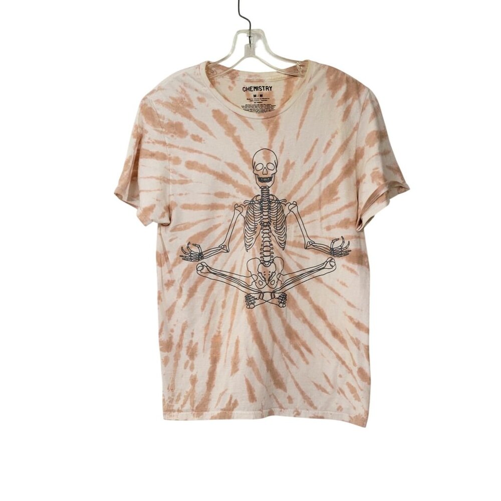 Chemistry Yoga Skeleton Tie Dye T Shirt